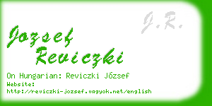 jozsef reviczki business card
